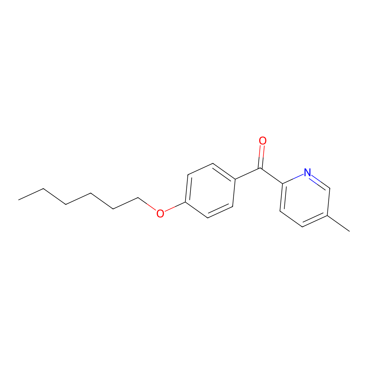2-(4-Hexyloxybenzoyl)-5-methylpyridine molecular structure, CAS 1187164-60-8