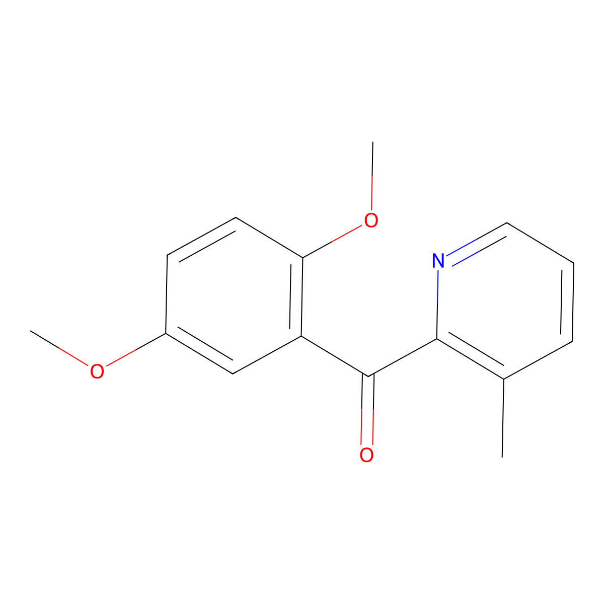 2-(2,5-Dimethoxybenzoyl)-3-methylpyridine molecular structure, CAS 1187164-64-2