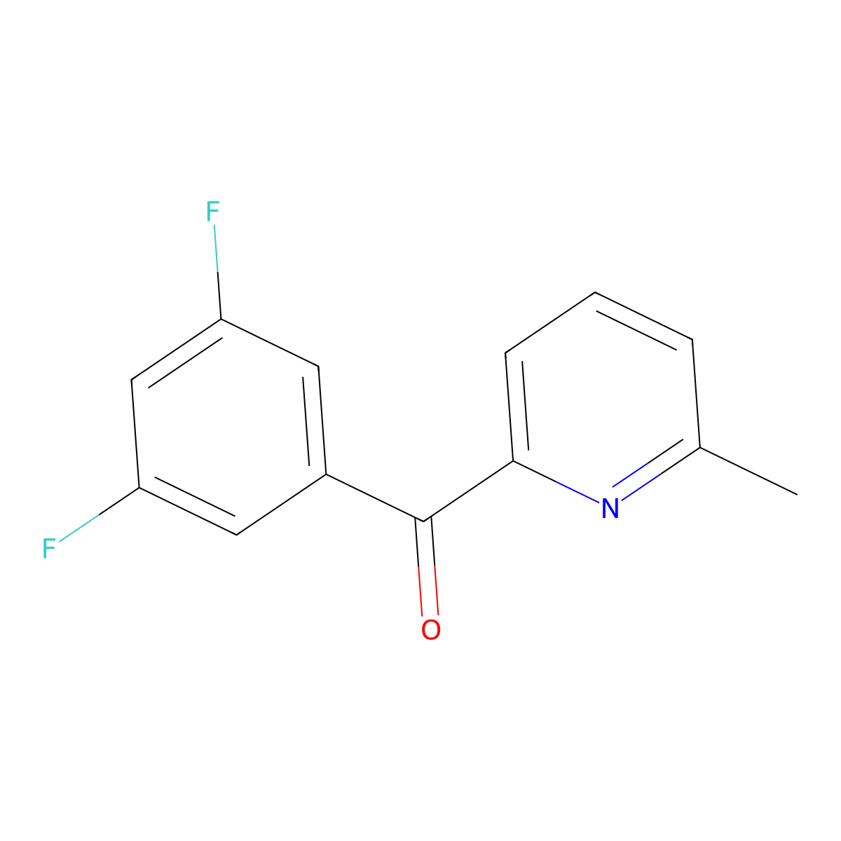 2-(3,5-Difluorobenzoyl)-6-methylpyridine molecular structure, CAS 1187164-65-3