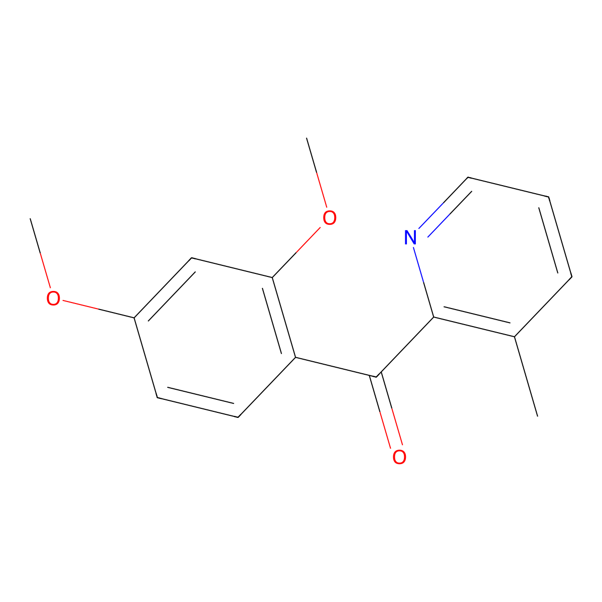 2-(2,4-Dimethoxybenzoyl)-3-methylpyridine molecular structure, CAS 1187164-69-7