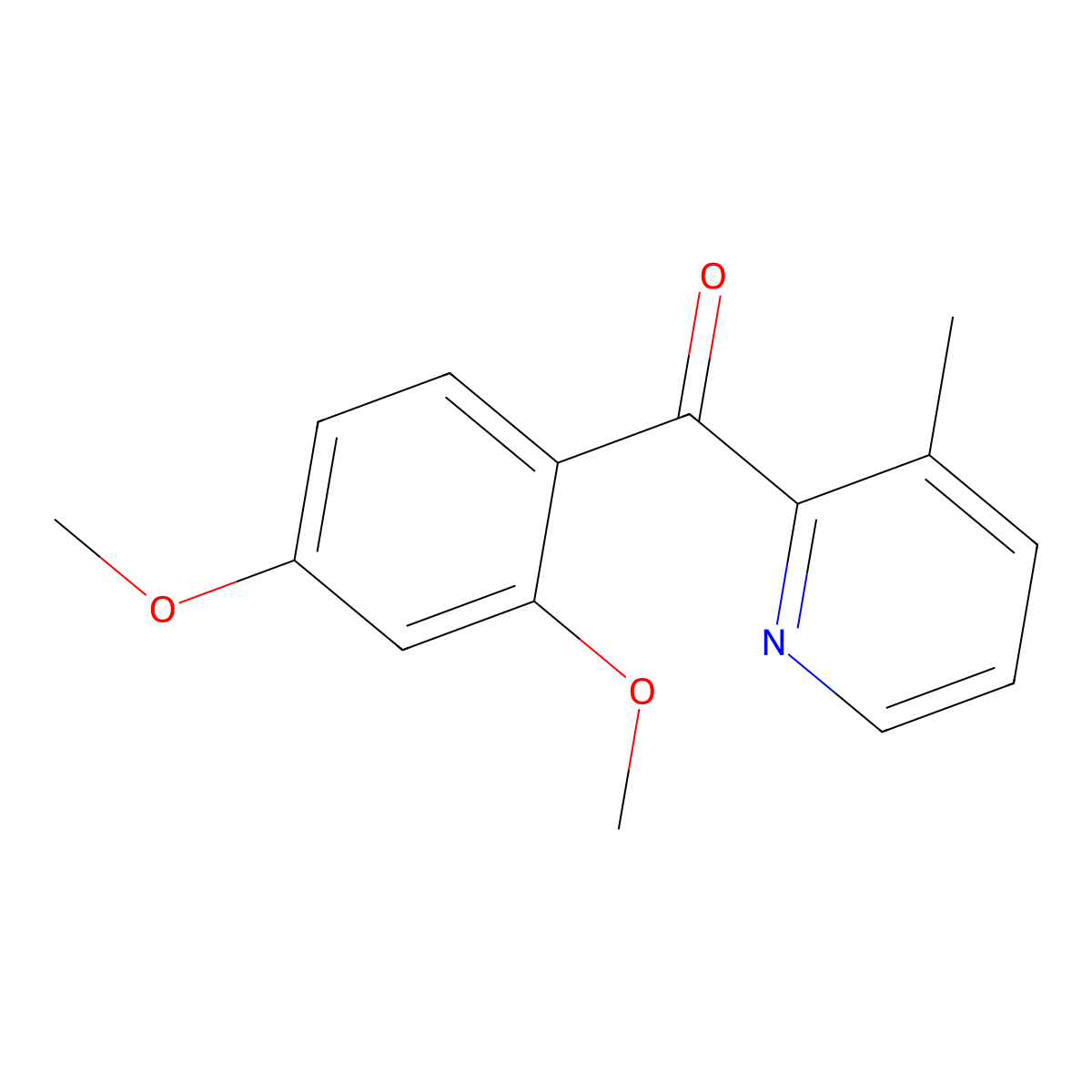 2-(2,4-Dimethoxybenzoyl)-3-methylpyridine molecular structure, CAS 1187164-69-7