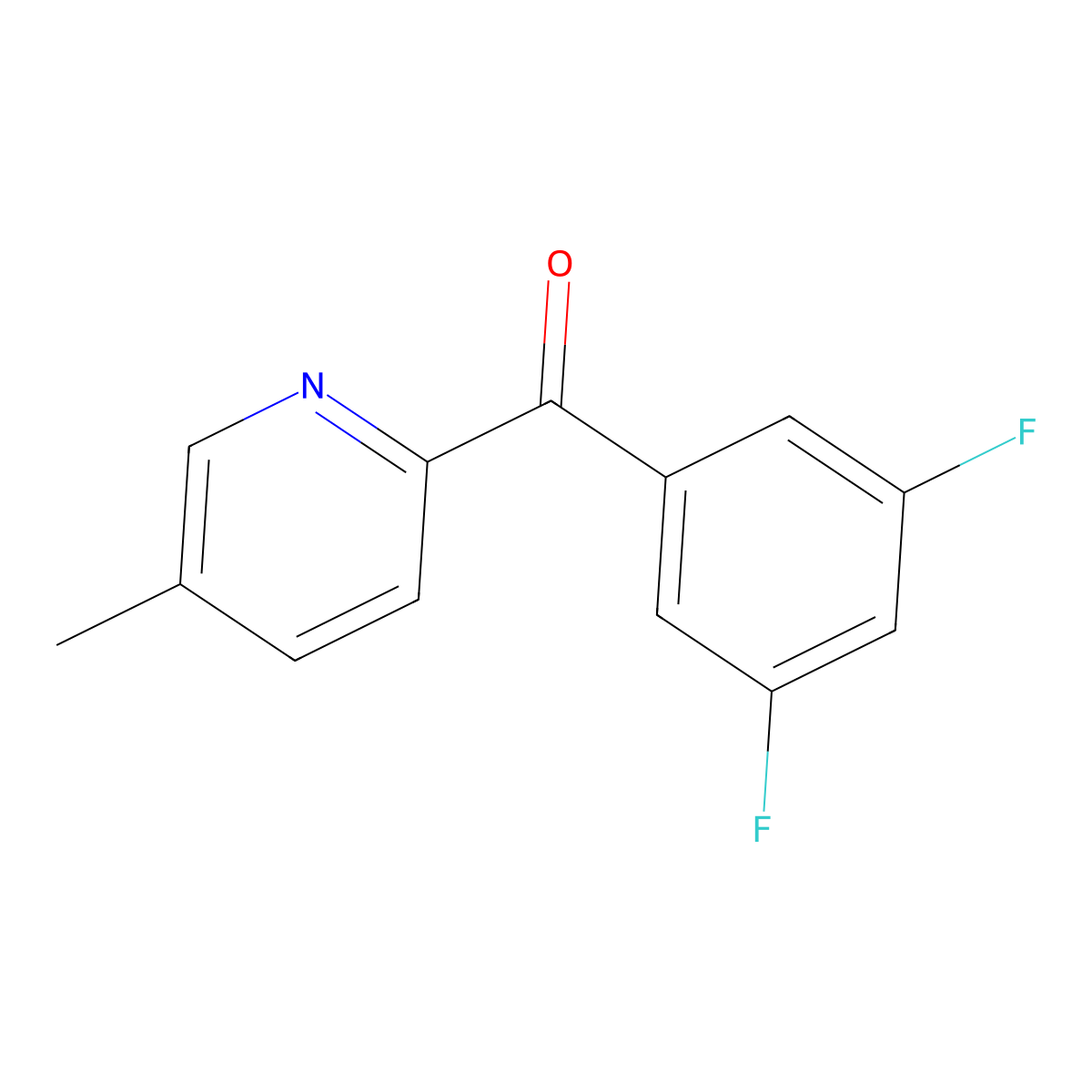 2-(3,5-Difluorobenzoyl)-5-methylpyridine molecular structure, CAS 1187164-71-1