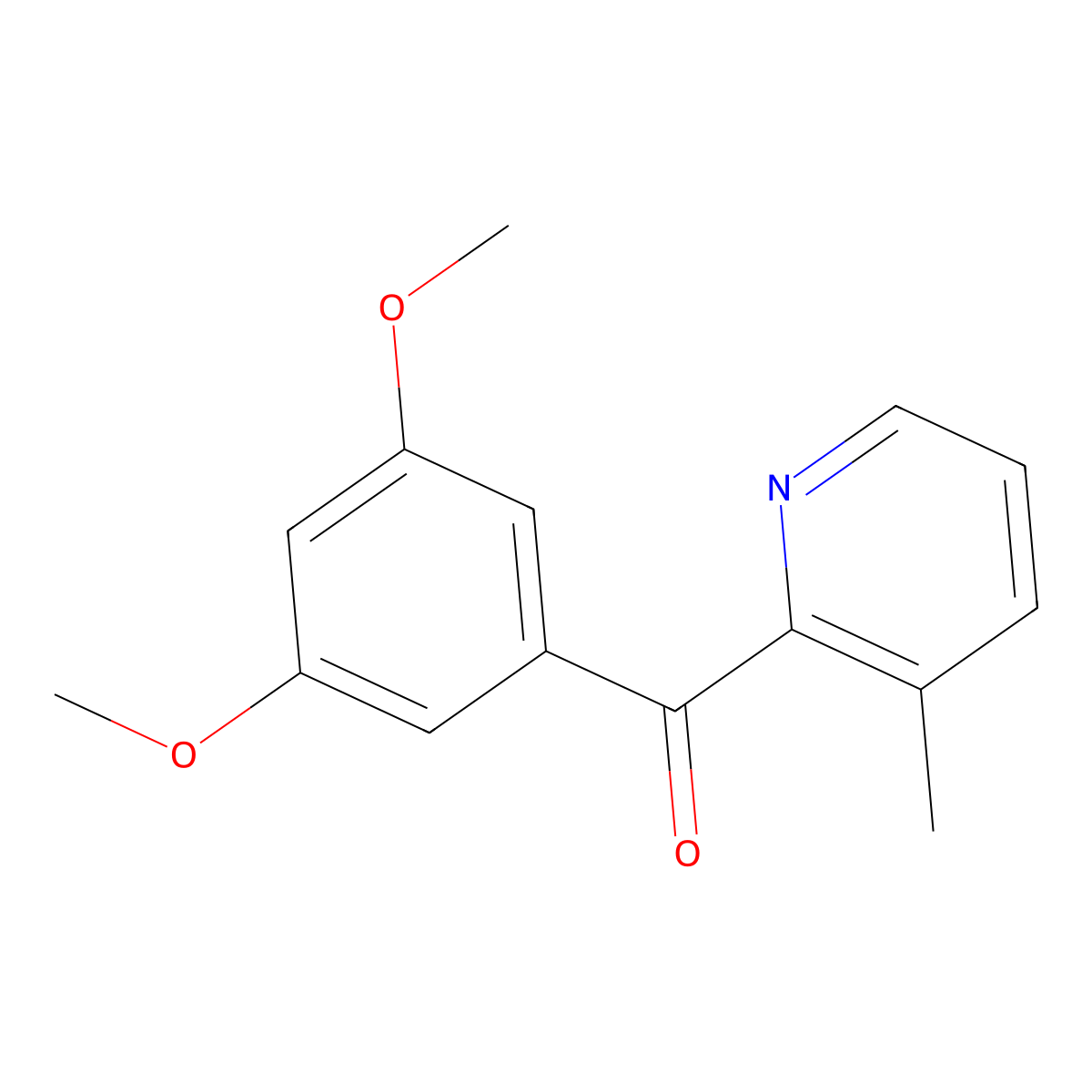 2-(3,5-Dimethoxybenzoyl)-3-methylpyridine molecular structure, CAS 1187164-73-3