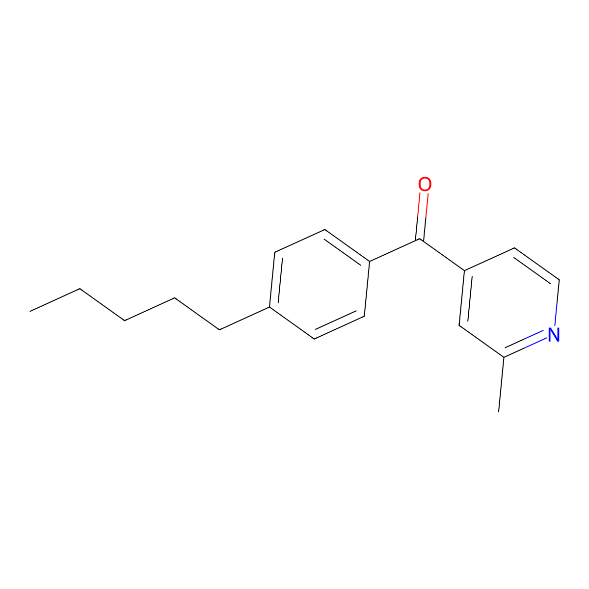 2-Methyl-4-(4-pentylbenzoyl)pyridine molecular structure, CAS 1187164-74-4