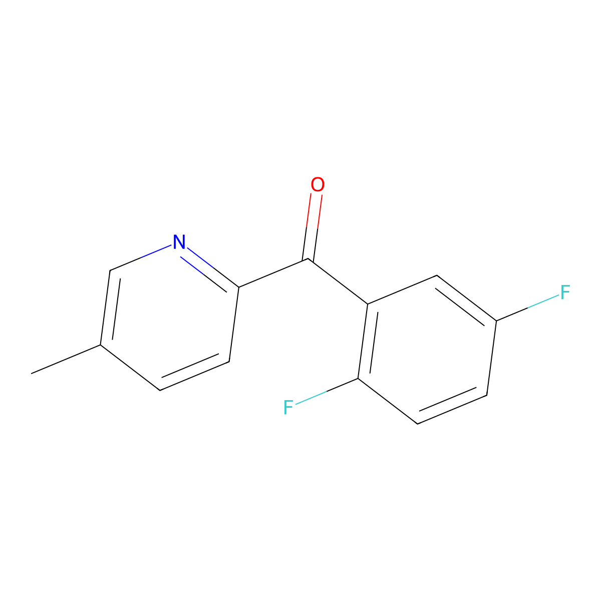 2-(2,5-Difluorobenzoyl)-5-methylpyridine molecular structure, CAS 1187164-75-5