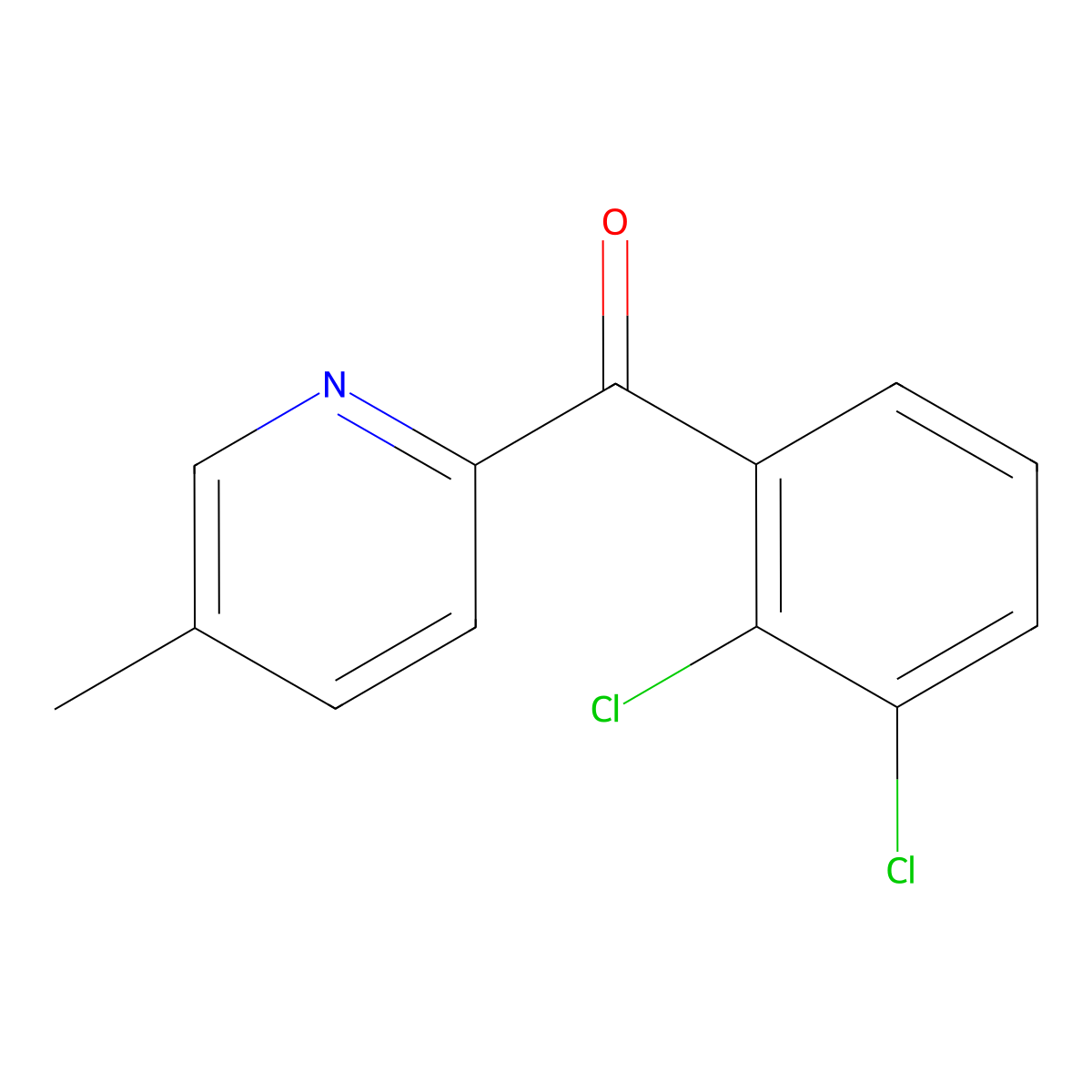 2-(2,3-Dichlorobenzoyl)-5-methylpyridine molecular structure, CAS 1187164-76-6