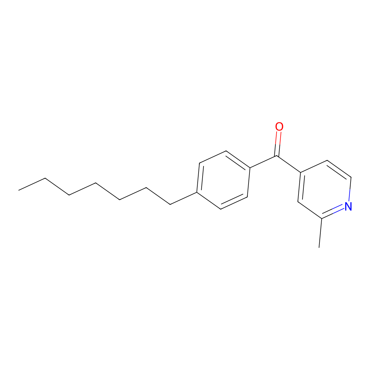 4-(4-Heptylbenzoyl)-2-methylpyridine molecular structure, CAS 1187164-80-2