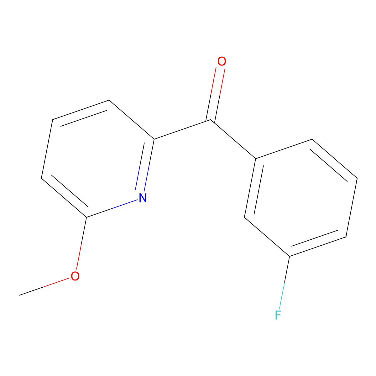2-(3-Fluorobenzoyl)-6-methoxypyridine molecular structure, CAS 1187164-83-5