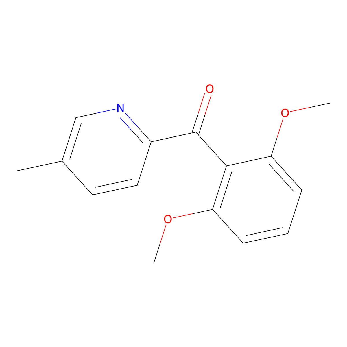 2-(2,6-Dimethoxybenzoyl)-5-methylpyridine molecular structure, CAS 1187164-85-7