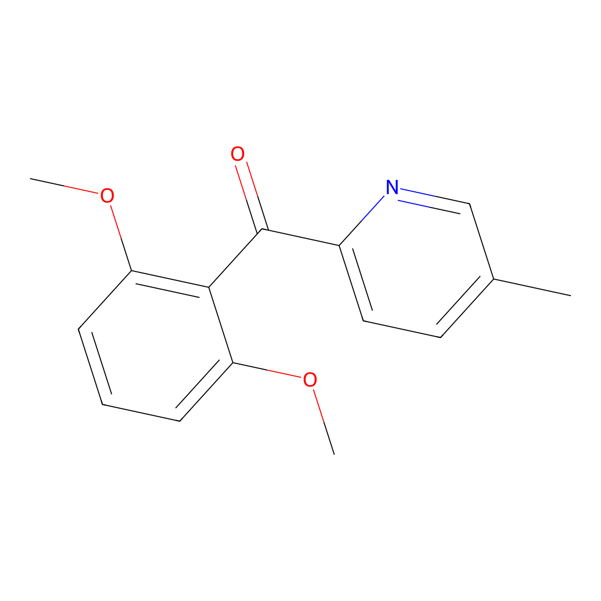 2-(2,6-Dimethoxybenzoyl)-5-methylpyridine molecular structure, CAS 1187164-85-7