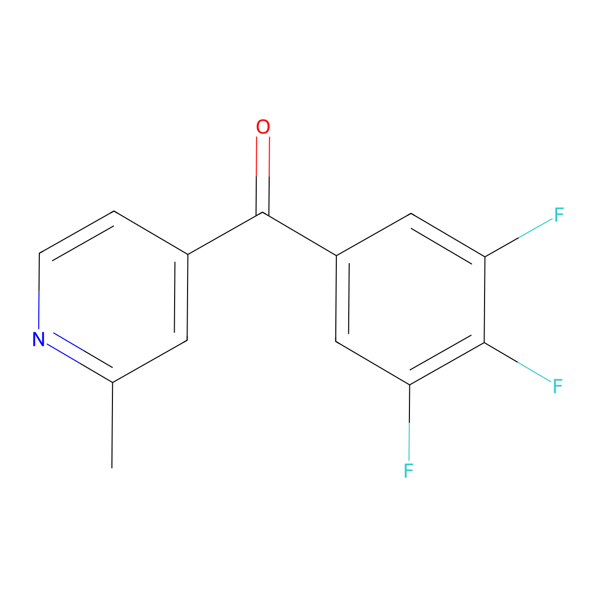 2-Methyl-4-(3,4,5-trifluorobenzoyl)pyridine molecular structure, CAS 1187164-94-8