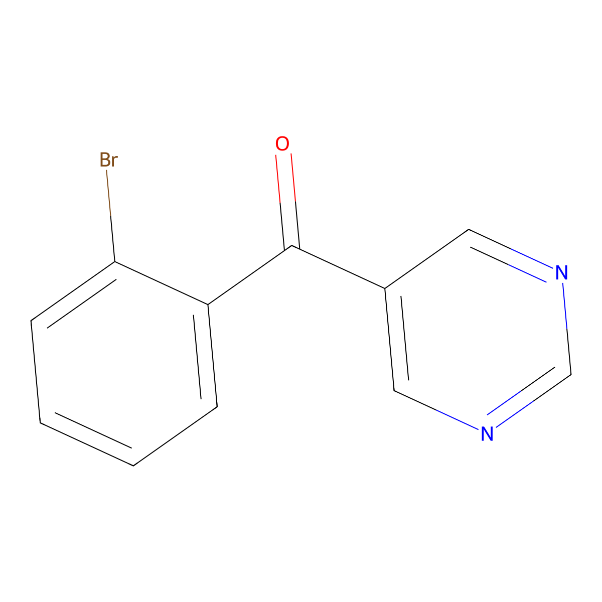 (2-Bromophenyl)-5-pyrimidinylmethanone molecular structure, CAS 1187164-96-0
