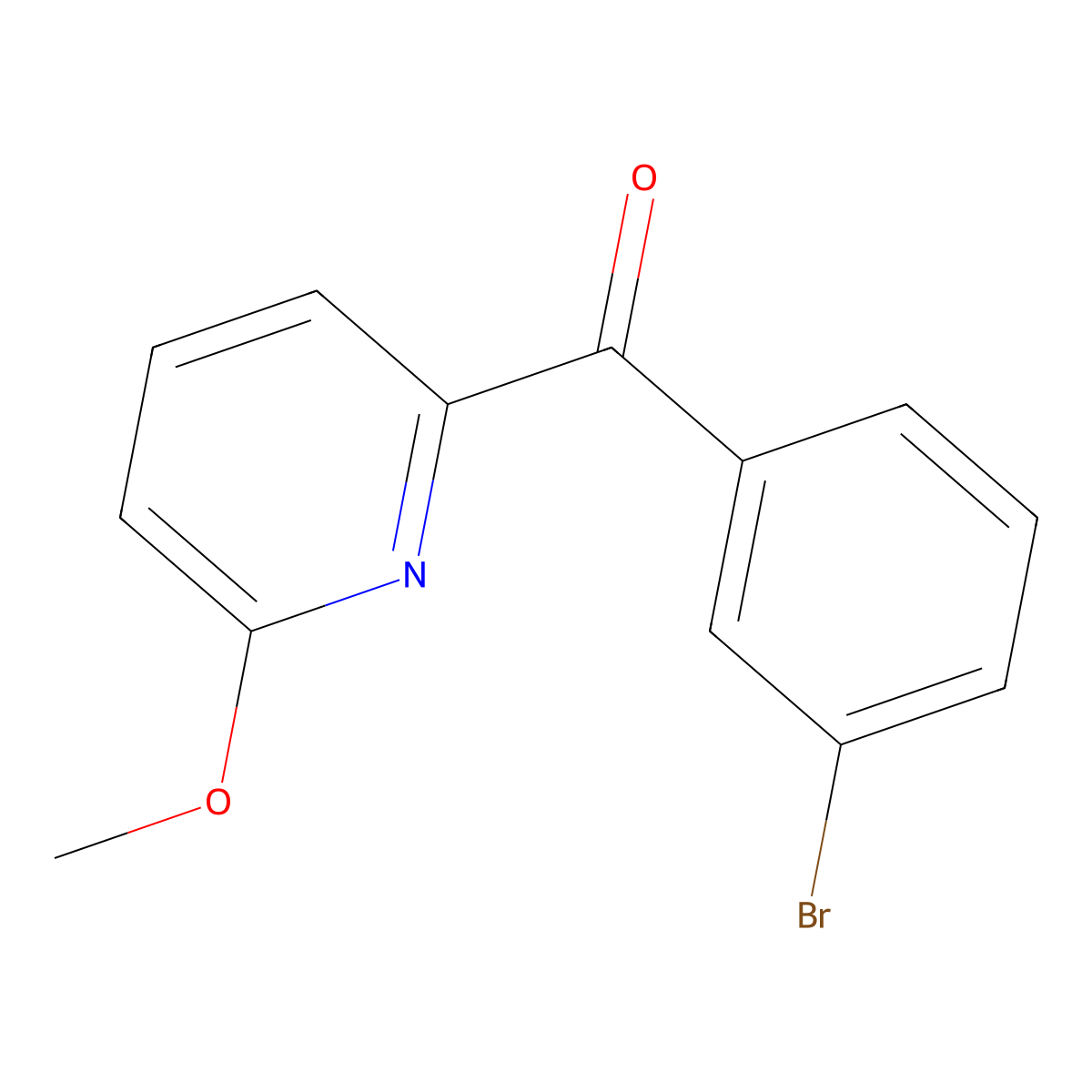 2-(3-Bromobenzoyl)-6-methoxypyridine molecular structure, CAS 1187164-97-1