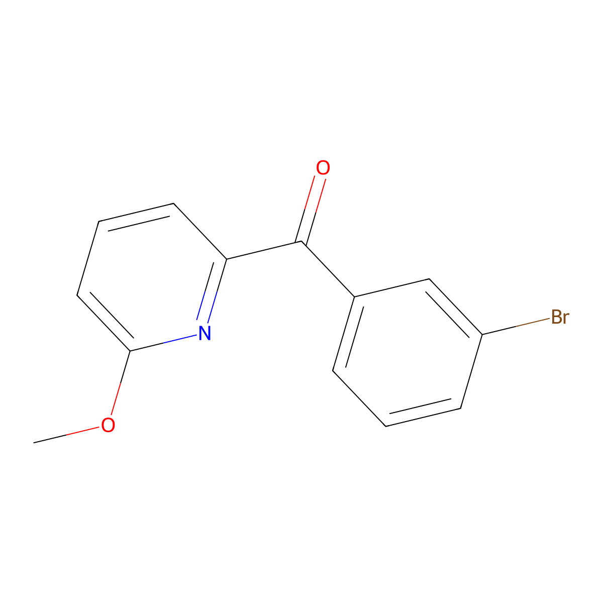 2-(3-Bromobenzoyl)-6-methoxypyridine molecular structure, CAS 1187164-97-1