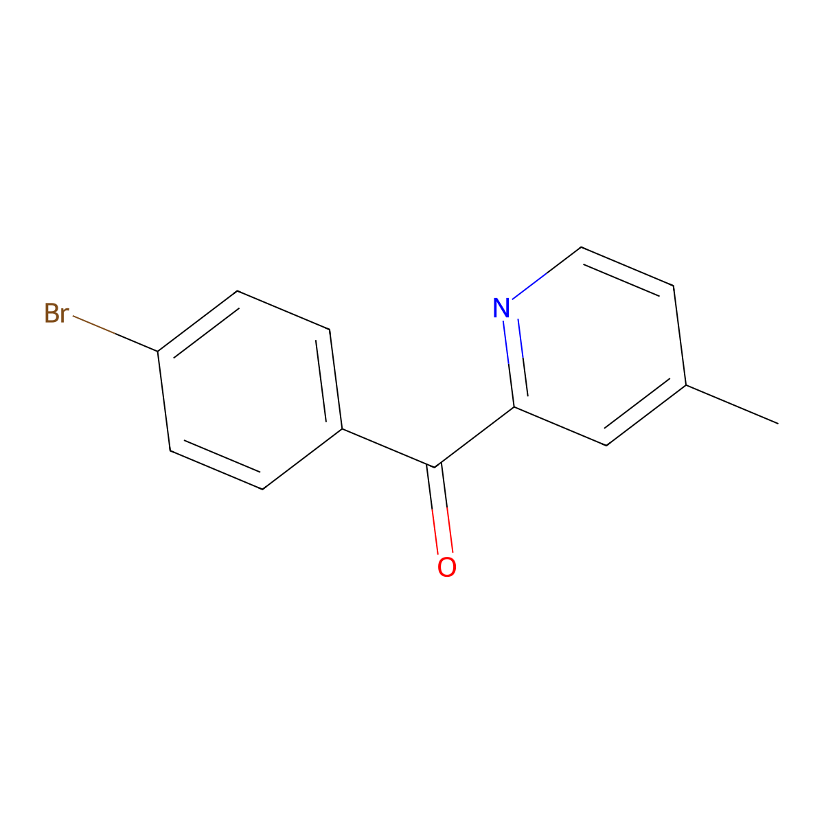 2-(4-Bromobenzoyl)-4-methylpyridine molecular structure, CAS 1187165-01-0