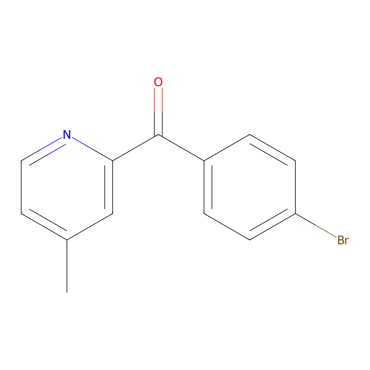 2-(4-Bromobenzoyl)-4-methylpyridine molecular structure, CAS 1187165-01-0