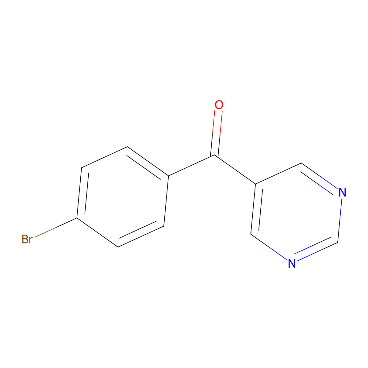 5-(4-Bromobenzoyl)pyrimidine molecular structure, CAS 1187165-02-1