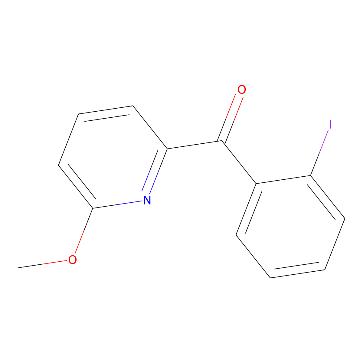 2-(2-Iodobenzoyl)-6-methoxypyridine molecular structure, CAS 1187165-03-2