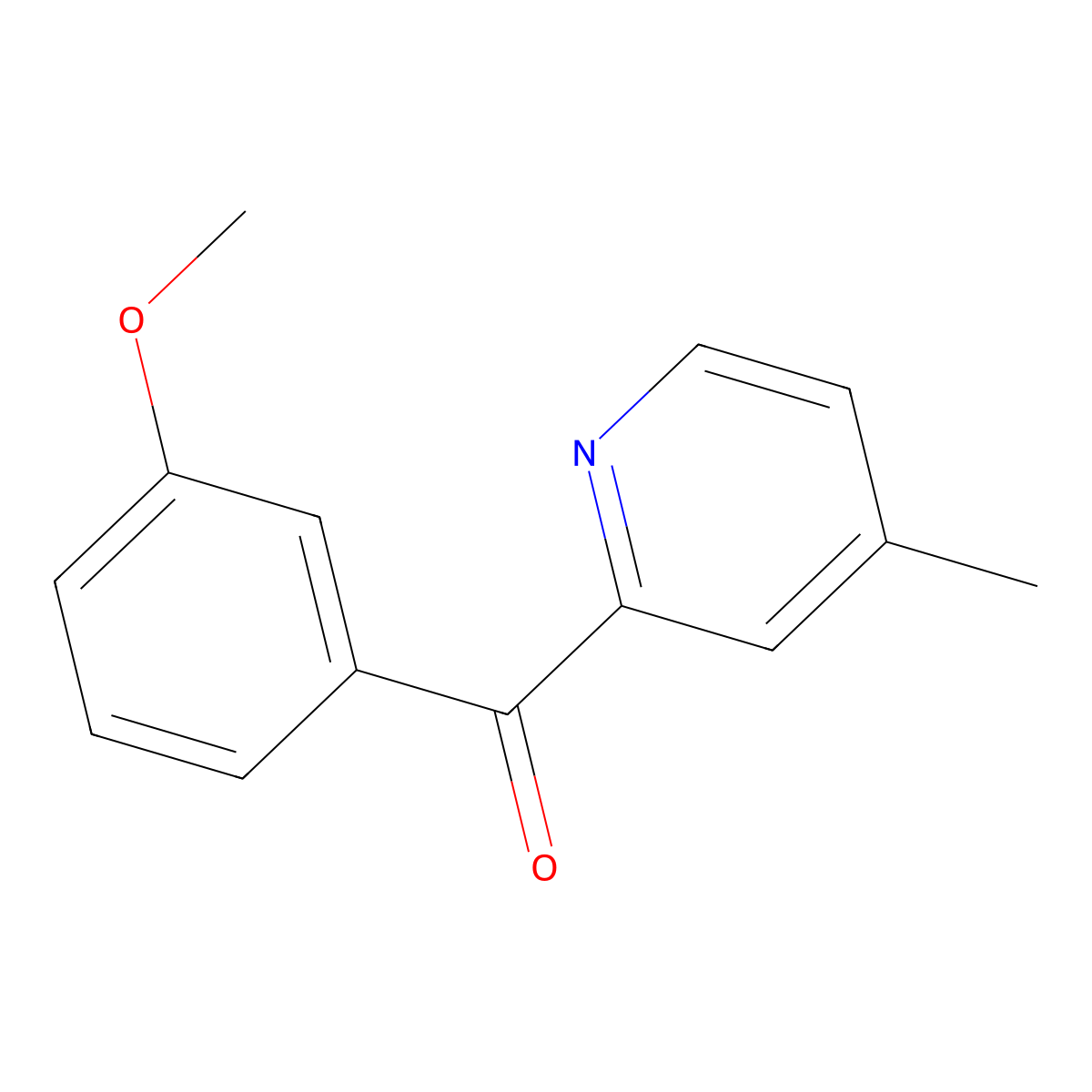 2-(3-Methoxybenzoyl)-4-methylpyridine molecular structure, CAS 1187165-05-4