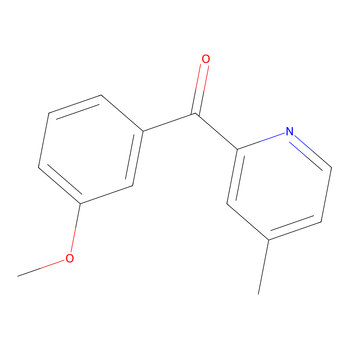 2-(3-Methoxybenzoyl)-4-methylpyridine molecular structure, CAS 1187165-05-4