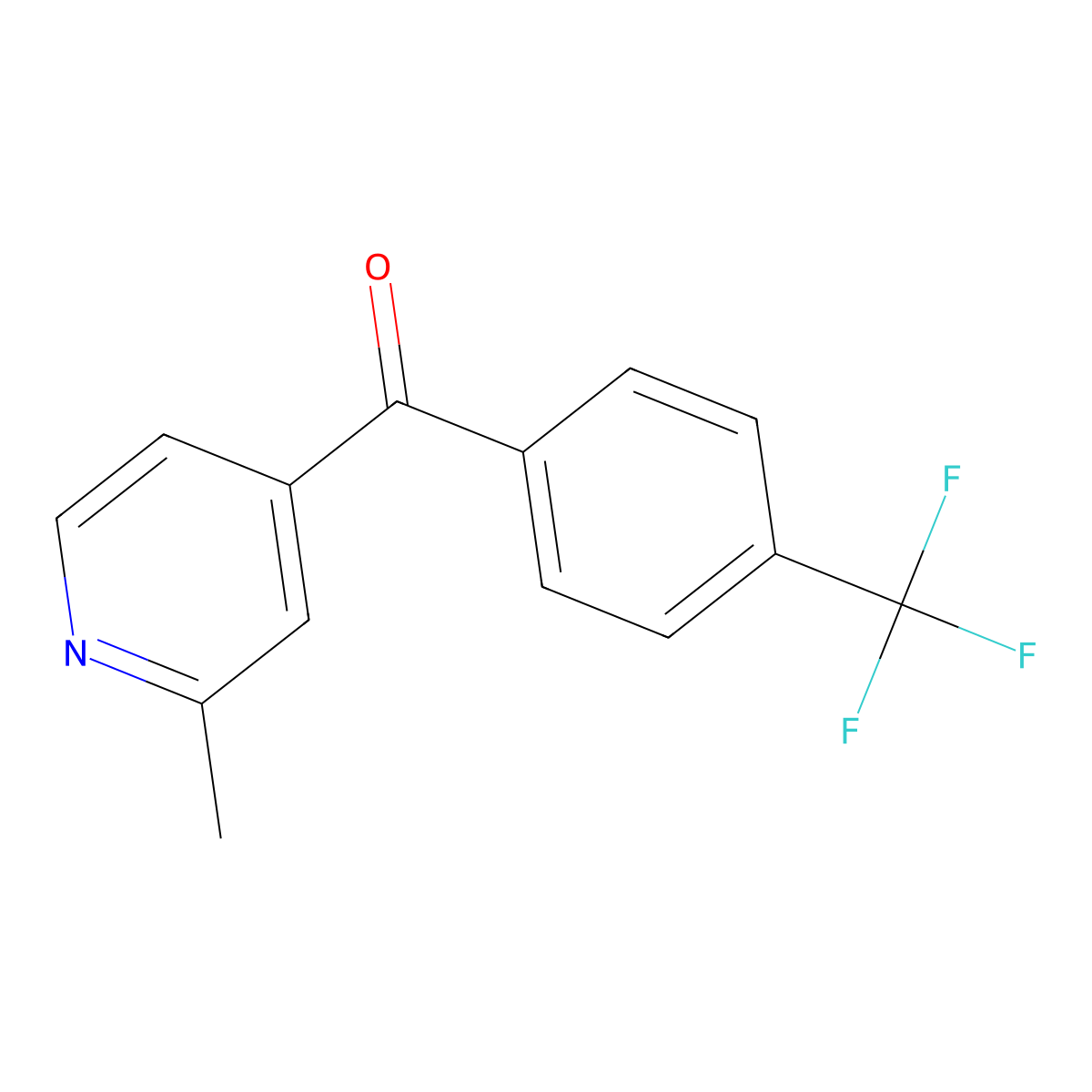 2-Methyl-4-(4-trifluoromethylbenzoyl)pyridine molecular structure, CAS 1187165-08-7