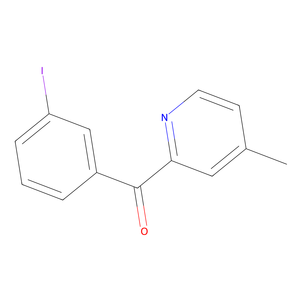 2-(3-Iodobenzoyl)-4-methylpyridine molecular structure, CAS 1187165-10-1