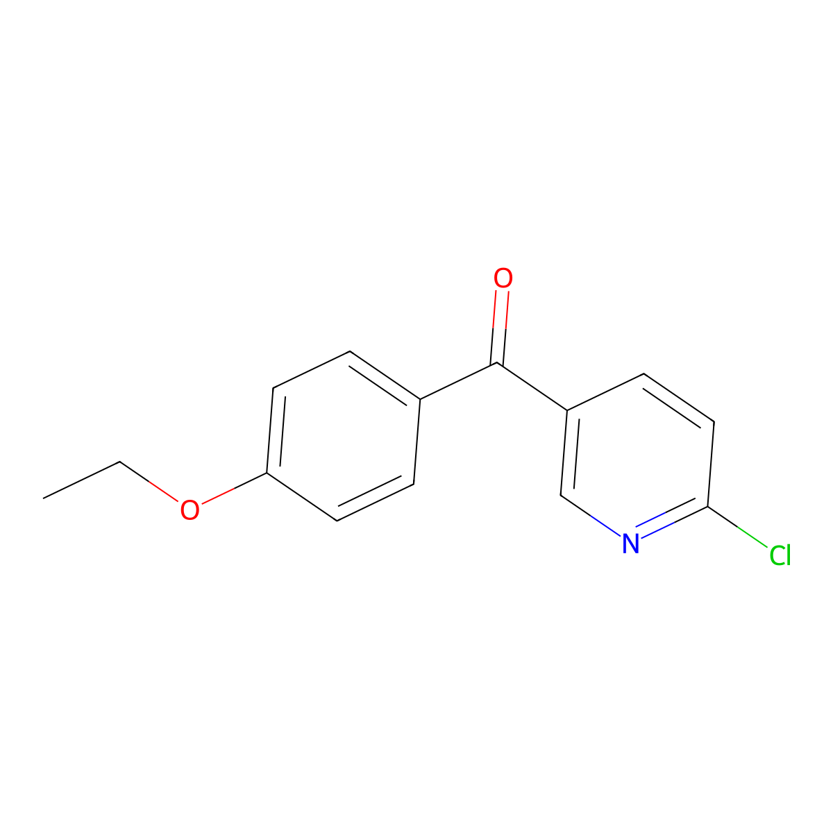 2-Chloro-5-(4-ethoxybenzoyl)pyridine molecular structure, CAS 1187165-14-5