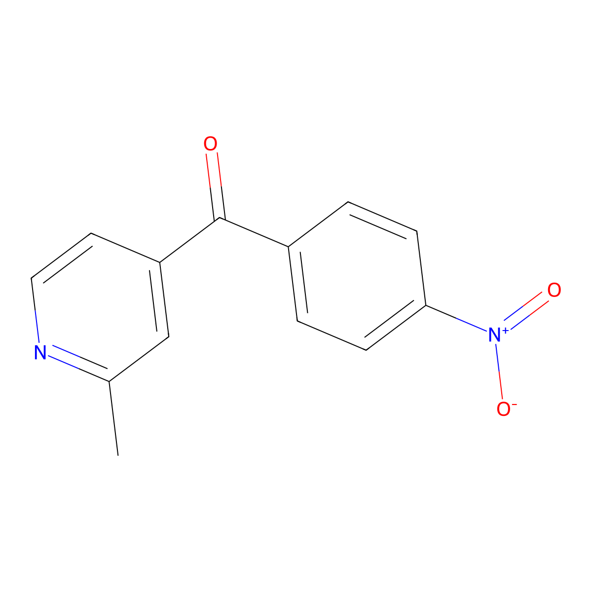 2-Methyl-4-(4-nitrobenzoyl)pyridine molecular structure, CAS 1187165-15-6