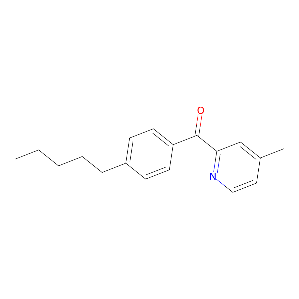 4-Methyl-2-(4-pentylbenzoyl)pyridine molecular structure, CAS 1187165-16-7