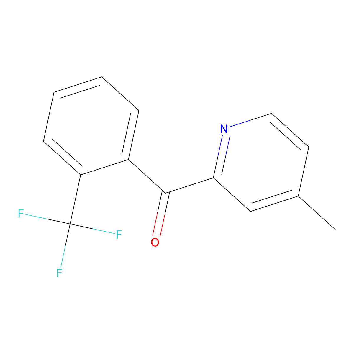 4-Methyl-2-(2-trifluoromethylbenzoyl)pyridine molecular structure, CAS 1187165-17-8