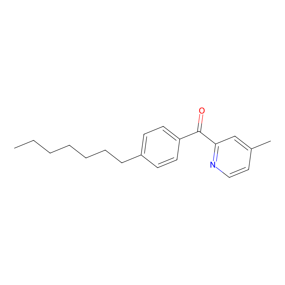 2-(4-Heptylbenzoyl)-4-methylpyridine molecular structure, CAS 1187165-20-3