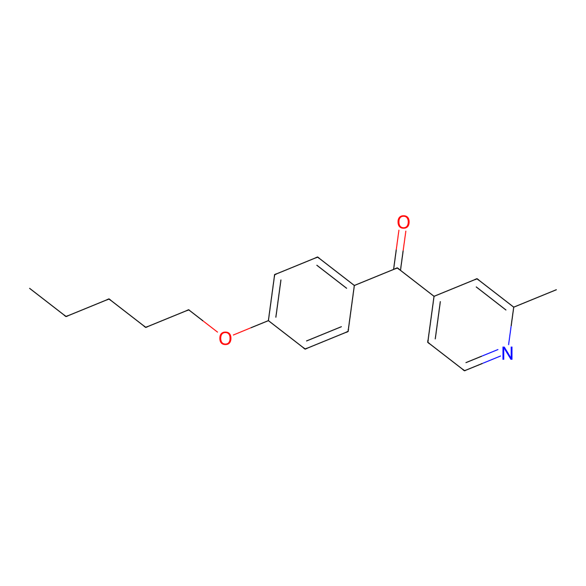 2-Methyl-4-(4-pentyloxybenzoyl)pyridine molecular structure, CAS 1187165-21-4