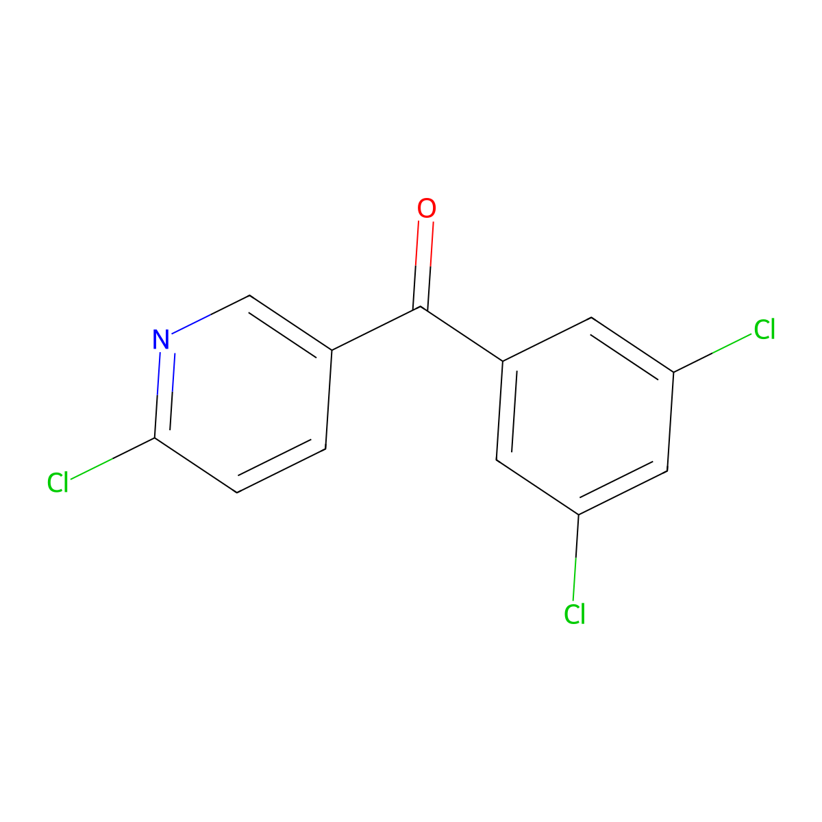2-Chloro-5-(3,5-dichlorobenzoyl)pyridine molecular structure, CAS 1187165-23-6