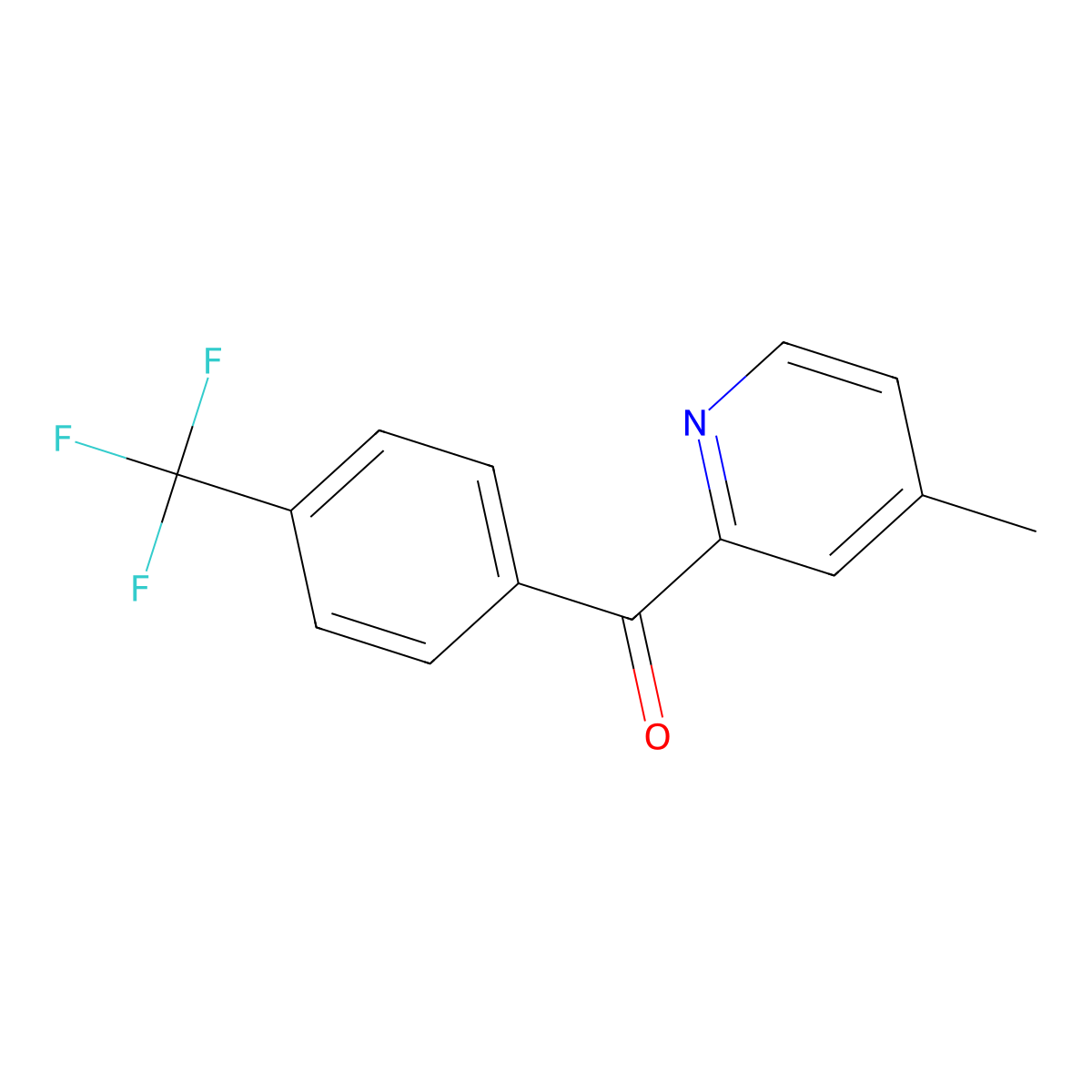 4-Methyl-2-(4-trifluoromethylbenzoyl)pyridine molecular structure, CAS 1187165-26-9