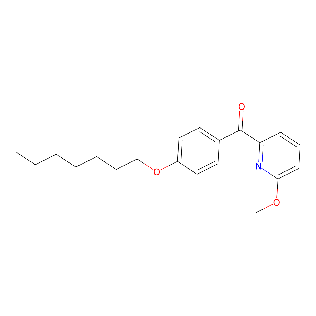 2-(4-Heptyloxybenzoyl)-6-methoxypyridine molecular structure, CAS 1187165-27-0