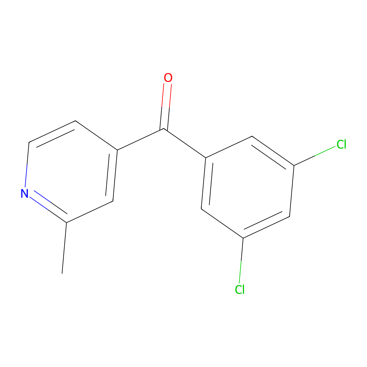 4-(3,5-Dichlorobenzoyl)-2-methylpyridine molecular structure, CAS 1187165-30-5