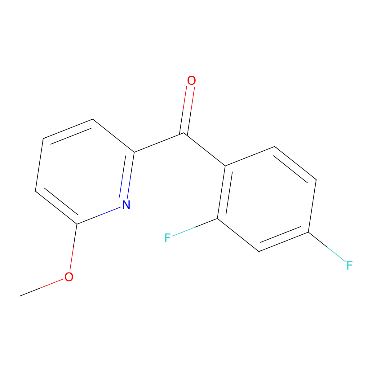 2-(2,4-Difluorobenzoyl)-6-methoxypyridine molecular structure, CAS 1187165-31-6