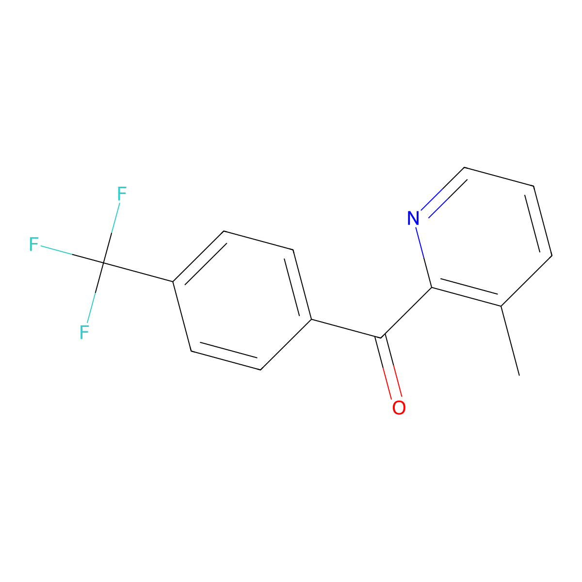 3-Methyl-2-(4-trifluoromethylbenzoyl)pyridine molecular structure, CAS 1187165-33-8