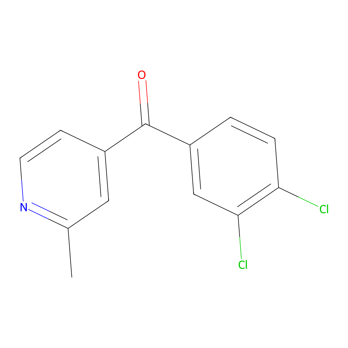4-(3,4-Dichlorobenzoyl)-2-methylpyridine molecular structure, CAS 1187165-37-2