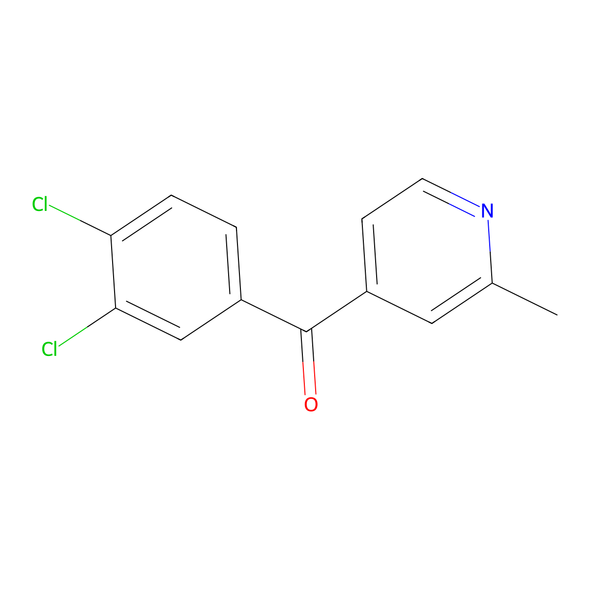 4-(3,4-Dichlorobenzoyl)-2-methylpyridine molecular structure, CAS 1187165-37-2