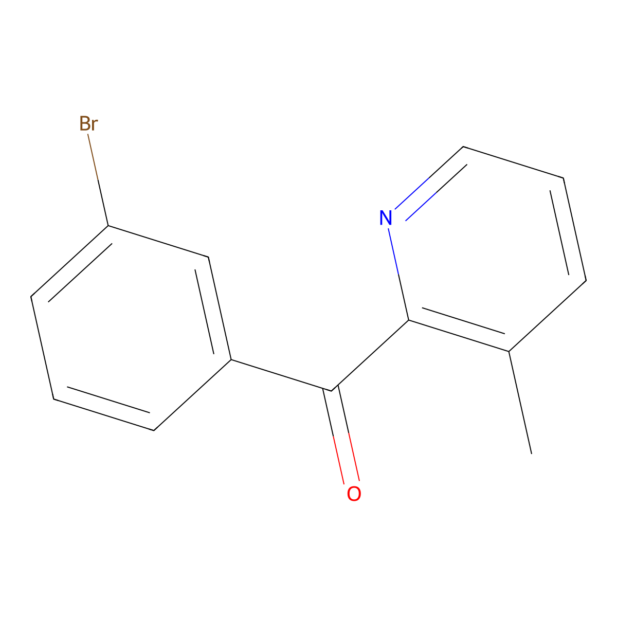 2-(3-Bromobenzoyl)-3-methylpyridine molecular structure, CAS 1187165-38-3