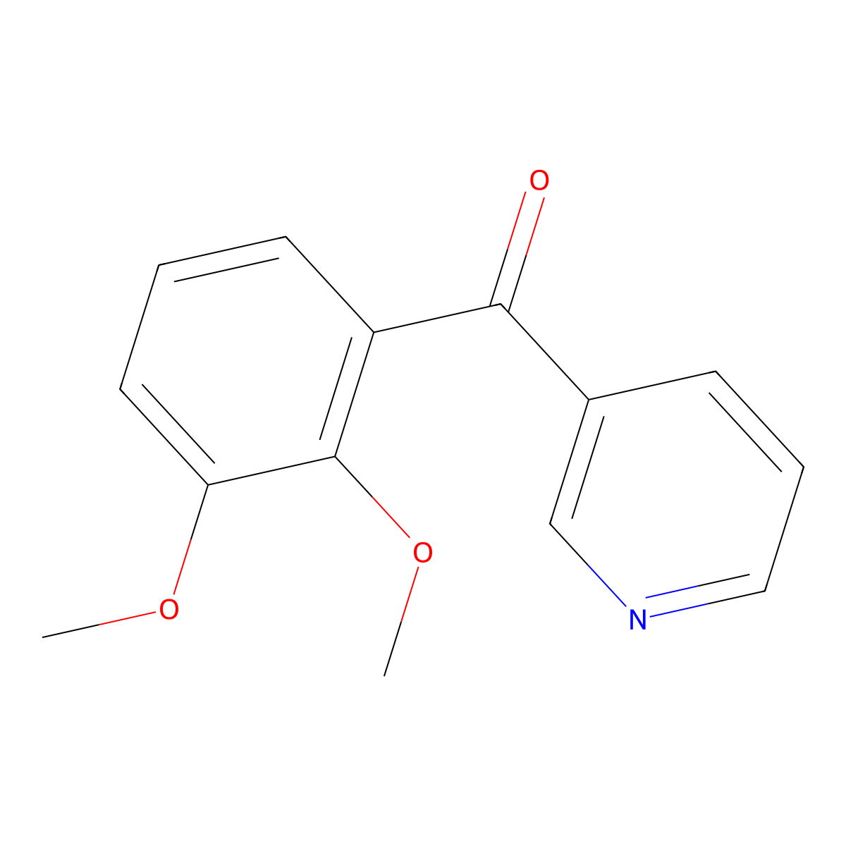 (2,3-Dimethoxyphenyl)(pyridin-3-yl)methanone molecular structure, CAS 1187165-41-8