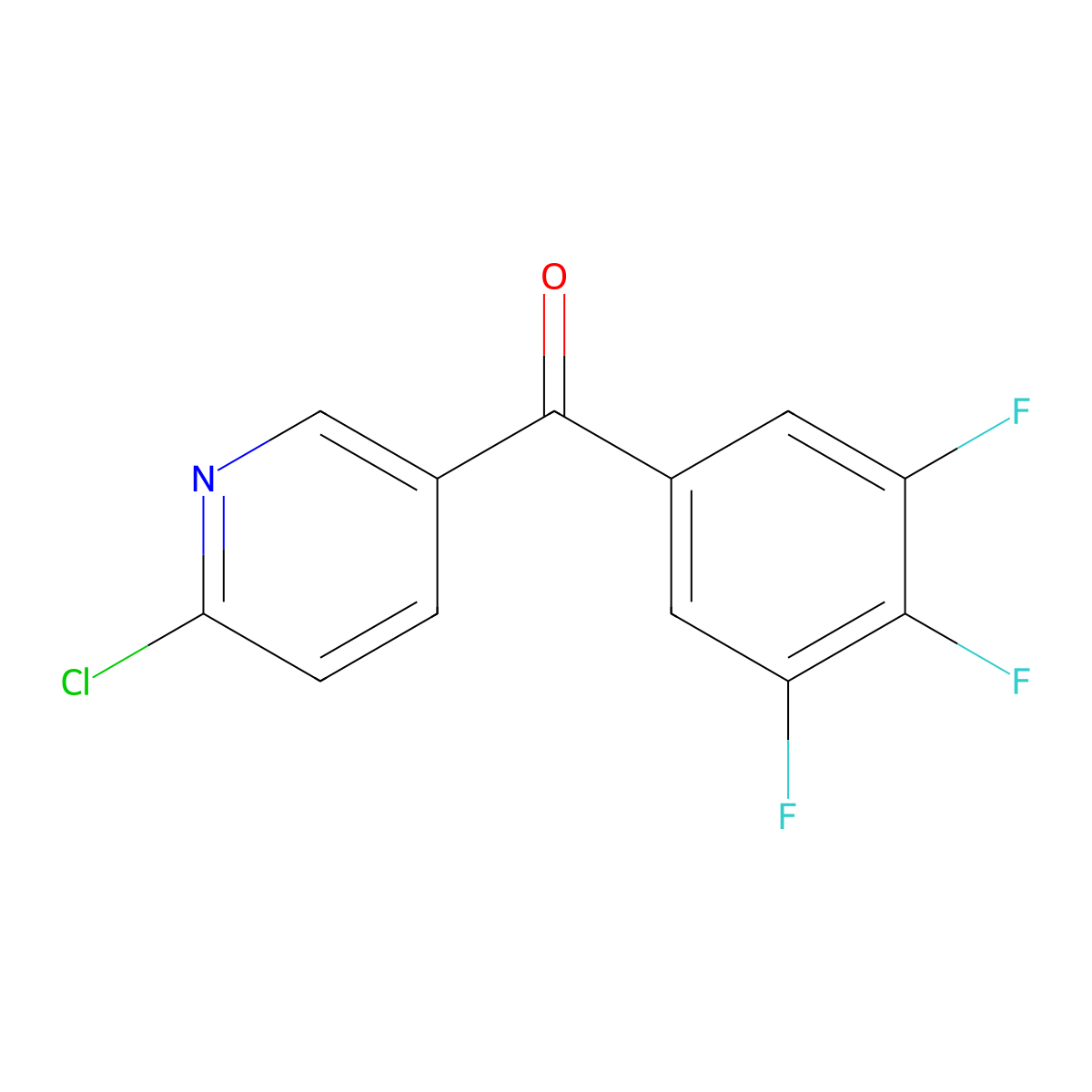 2-Chloro-5-(3,4,5-trifluorobenzoyl)pyridine molecular structure, CAS 1187165-43-0