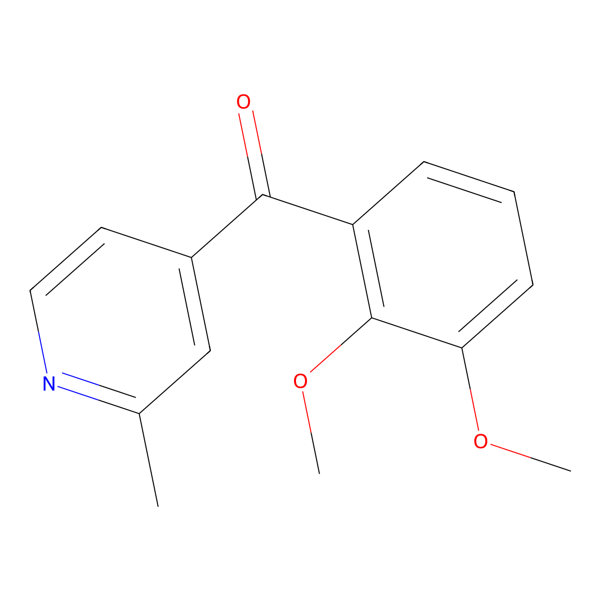 4-(2,3-Dimethoxybenzoyl)-2-methylpyridine molecular structure, CAS 1187165-44-1
