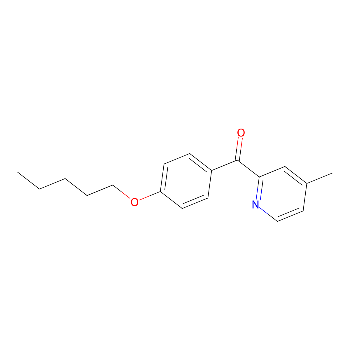 4-Methyl-2-(4-pentyloxybenzoyl)pyridine molecular structure, CAS 1187165-46-3