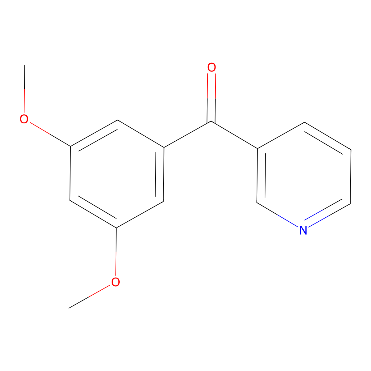 (3,5-Dimethoxyphenyl)(pyridin-3-yl)methanone molecular structure, CAS 1187165-48-5
