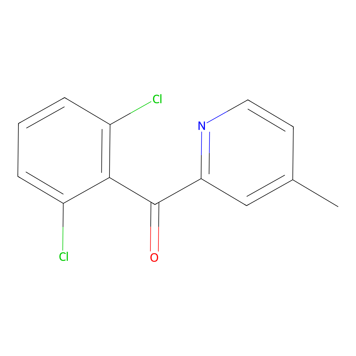 2-(2,6-Dichlorobenzoyl)-4-methylpyridine molecular structure, CAS 1187165-49-6