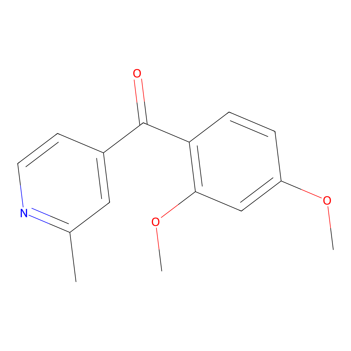 4-(2,4-Dimethoxybenzoyl)-2-methylpyridine molecular structure, CAS 1187165-52-1