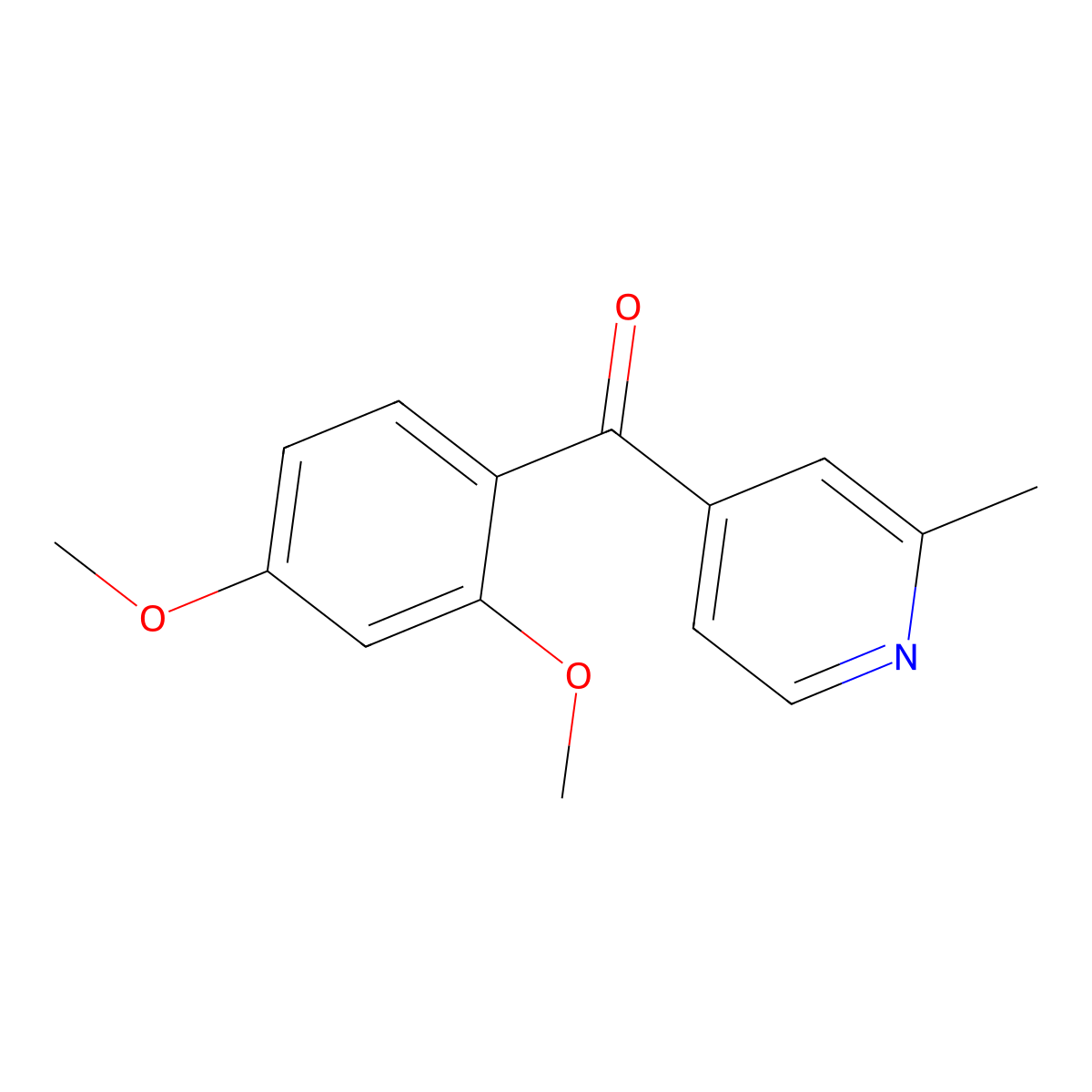 4-(2,4-Dimethoxybenzoyl)-2-methylpyridine molecular structure, CAS 1187165-52-1