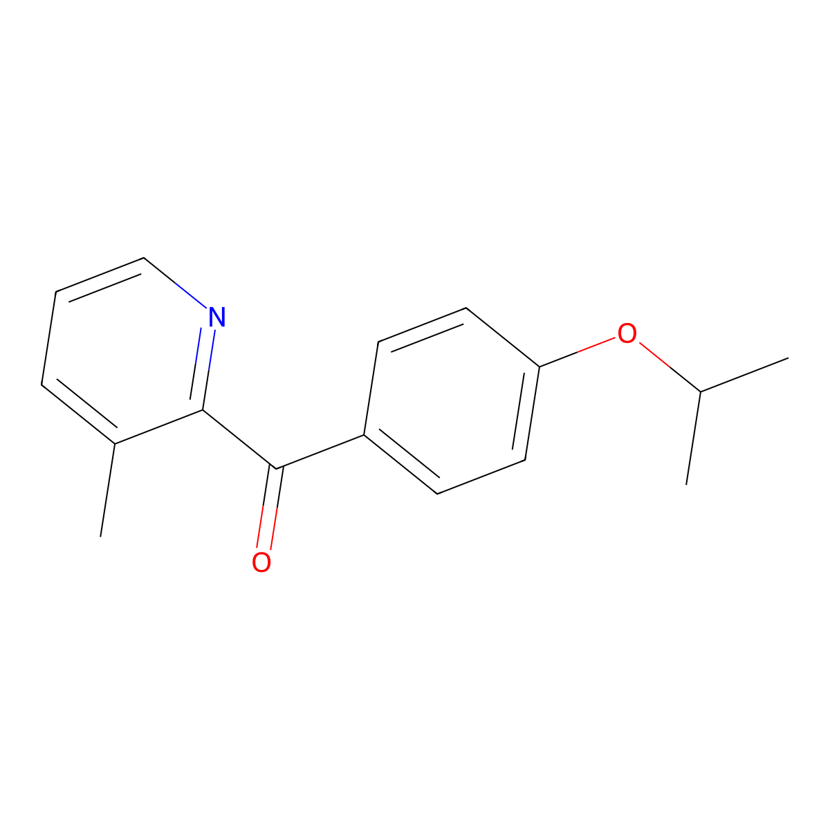 2-(4-Isopropoxybenzoyl)-3-methylpyridine molecular structure, CAS 1187165-54-3